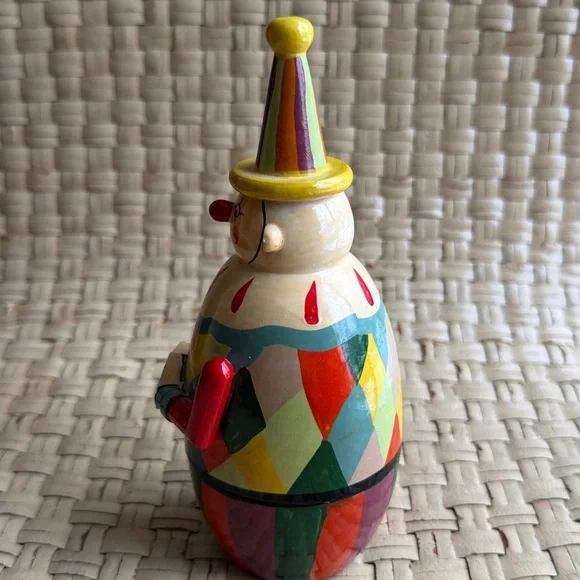 Colorful Clown Nesting Set father mother, and child Italy - Picture 8 of 12